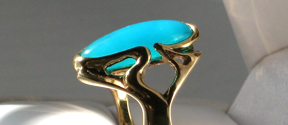 14K Gem Chrysocolla Ring